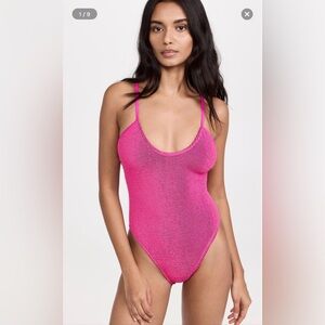3/$30 NWT Good American Always Fits Sculpt One Piece Swimsuit Pink Size 00/0